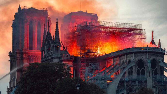 La Francia sempre più scristianizzata: secondo un rapporto dell’intelligence francese, una chiesa scompare ogni due settimane fra atti di vandalismo, incendi e profanazioni.