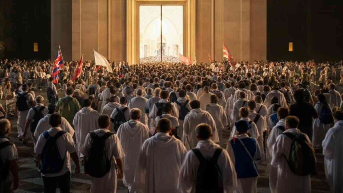 Verso la Porta Santa: una marea di fedeli in cammino