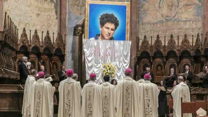 Papa Francesco e la cerimonia di canonizzazione di Acutis