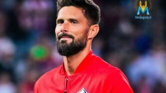 Olivier Giroud in primo piano