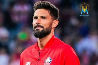 Olivier Giroud in primo piano