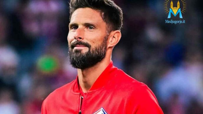 Olivier Giroud in primo piano