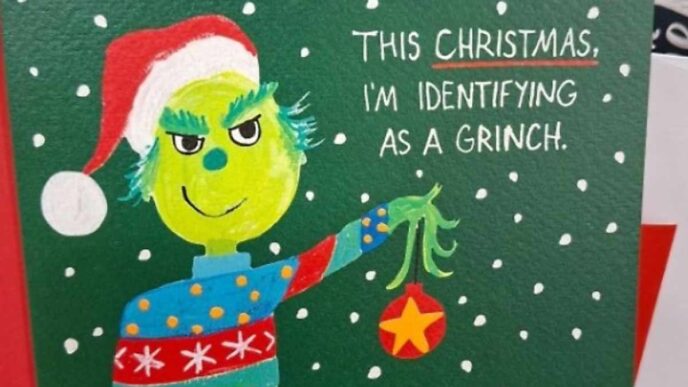 grinch cartolina