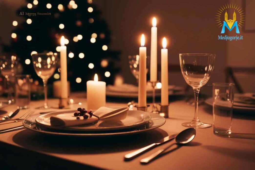 Tavola apparecchiata per la cena della Vigilia