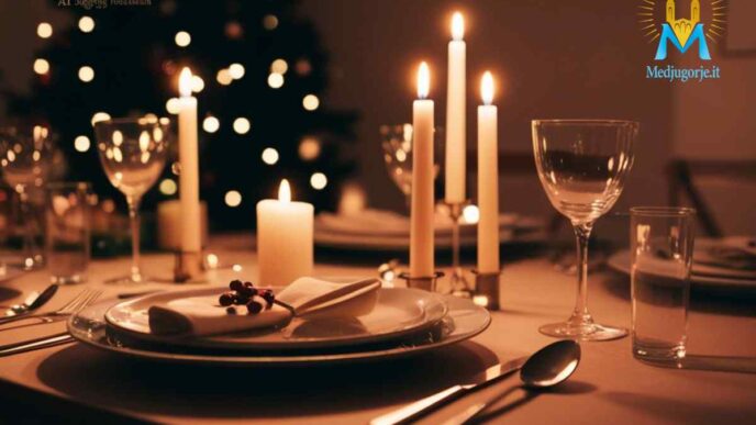 Tavola apparecchiata per la cena della Vigilia