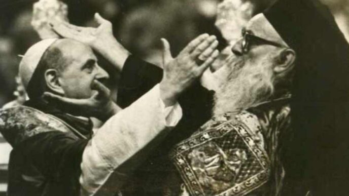 L'abbraccio fra le due chiese