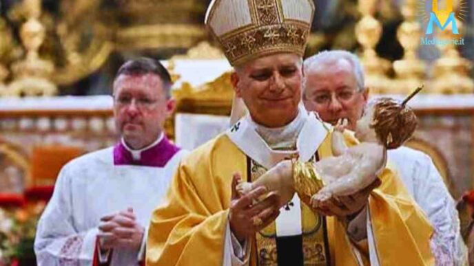 papa leone alla messa di natale