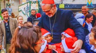 il card pizzaballa visita parrocchia di gaza