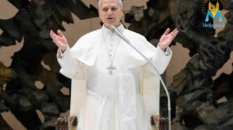 Papa Leone XIV durante l'udienza generale