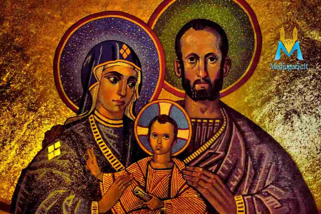 Collier Medjugorje – Croix En Pierre Avec Motif Saint Benoît – Violet – Fait Main 2021