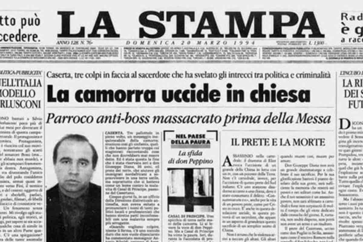 Don Giuseppe Diana fu assassinato il 19 marzo 1994, mentre si preparava a celebrare la messa nella chiesa di San Nicola di Bari a Casal di Principe. Il suo omicidio fu voluto dal clan camorristico dei Casalesi, che non tolleravano la sua lotta contro il potere criminale. La famosa lettera "Per amore del mio popolo", letta in tutte le chiese della zona nel Natale del 1991, fu il manifesto della sua resistenza alla camorra, un atto di denuncia contro l'illegalità, la corruzione e il silenzio complice che permetteva al crimine di prosperare.