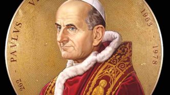 Ritratto ufficiale di papa san Paolo VI, autore dell'enciclica Humanae Vitae del 1968