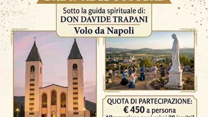 Pellegrinaggio a medjugorje 19 22 ottobre volo da Napoli