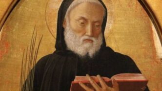 Icona di San Benedetto con la Regola monastica tra le mani