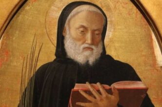 Icona di San Benedetto con la Regola monastica tra le mani