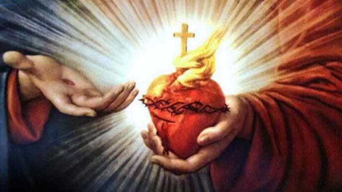 In quelle visioni, Gesù le mostrava il suo Sacro Cuore — ardente d'amore per gli uomini e ferito dai loro peccati — e la incoraggiava a riceverlo spesso nella Comunione