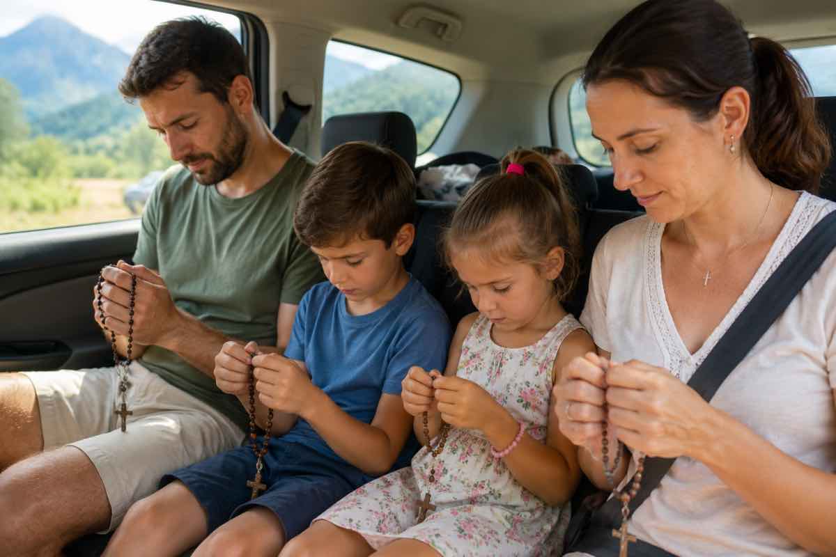 Le vacanze si trascorrono spesso in famiglia o con gli amici, e un viaggio in auto o una serata attorno al fuoco diventano un'ottima occasione per pregare insieme