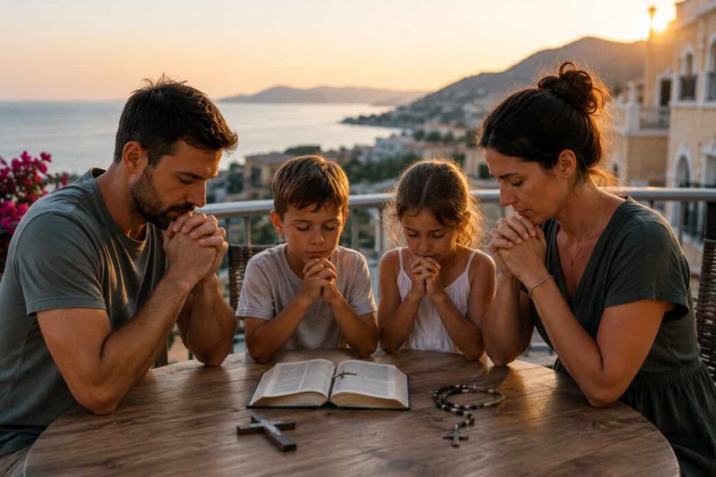 In vacanza tra spiagge e viaggi c'è spazio anche per la vita spirituale dei bambini: ecco alcune idee semplici per pregare e ringraziare insieme.