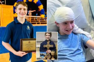 Dominic Auricchio, 13 anni, racconta la visione di Maria accanto al letto nel 2023 e la massa al cervello ridotta senza intervento chirurgico.
