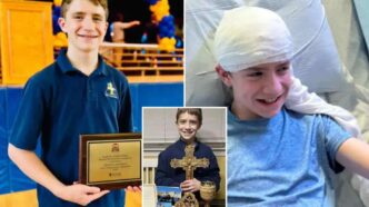 Dominic Auricchio, 13 anni, racconta la visione di Maria accanto al letto nel 2023 e la massa al cervello ridotta senza intervento chirurgico.